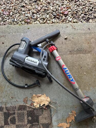 Kobalt Portable Tire Inflator & Bell Jury Floor Pump w/Gauge