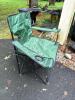 Green Folding Camping Chair with Mesh Cup Holder and Steel Frame - 2