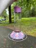 Purple & Pink Glass Hummingbird Feeder and Lantern - 3