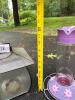 Purple & Pink Glass Hummingbird Feeder and Lantern - 5