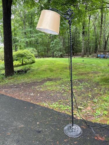 Vintage Ornate Cast Iron Floor Lamp