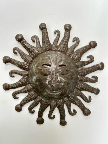 Haitian Metal Sun Wall Art, 13"