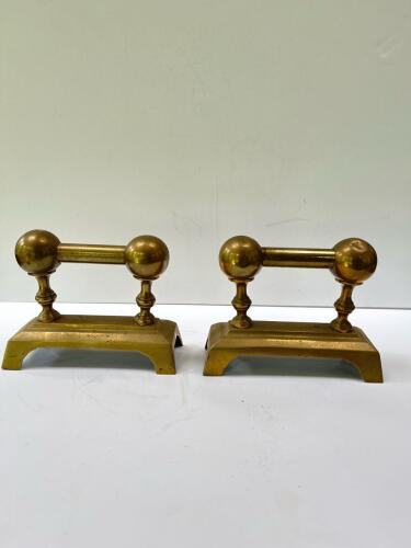 Vintage Brass Fireplace Andirons