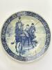 Boch "Delfts" Decorative Blue & White Plate, Horse Carriage Scene, Belgium