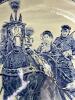 Boch "Delfts" Decorative Blue & White Plate, Horse Carriage Scene, Belgium - 2