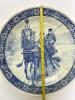 Boch "Delfts" Decorative Blue & White Plate, Horse Carriage Scene, Belgium - 4