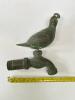 Decorative Brass Outdoor Faucet with Bird (Quail) Handle - 4