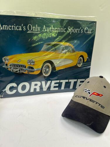 Corvette Hat and Sign Bundle
