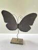 Metal Butterfly Sculpture, Orange Monarch - 2