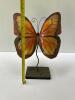 Metal Butterfly Sculpture, Orange Monarch - 4