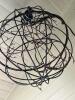 Decorative Hanging Orb Light Fixture, Metal Frame with Vine Accents - 2