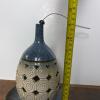 Handcrafted Hanging Ceramic Bird Feeder with Blue & Beige Glaze - 7