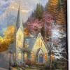Thomas Kinkade Mountain Chapel Framed Gallery Proof Canvas Print, 43"x51" - 3