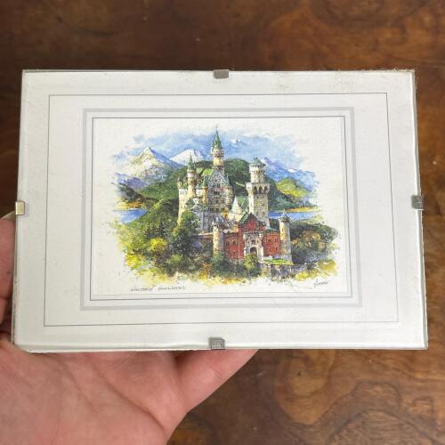 Small Neuschwanstein Castle Art Print, 6"x4"