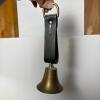 Brass Handbell with Leather Strap & Dual Bells on Red Cord - 4