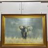 Framed David Shepherd Painting of Elephant, 35"x26"