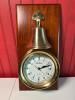 Seth Thomas Quartz Ship's Bell Wall Clock with Brass Bell and Military Time Dial