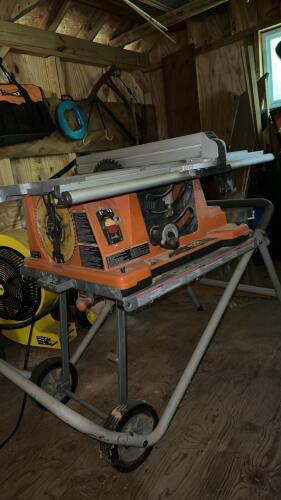 Ridgid Portable Table Saw with Stand