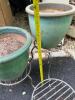 Three-Tier Metal Plant Stand with Ceramic Pots - 4