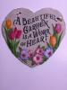 Spoontiques 13242 Heart-Shaped Garden Stepping Stone with Floral Design and Inspirational Quote