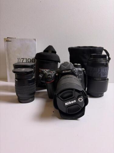 Nikon D7100 DSLR Kit, AF-S DX 18-105mm VR Lens With 3 extra lens and accessories