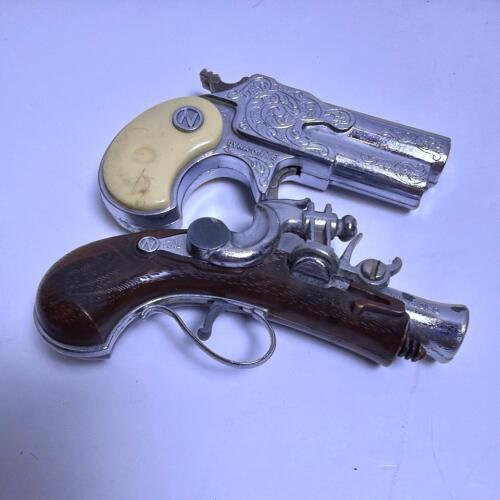 Nichols Dyna-Mite & Buccaneer Vintage Toy Cap Guns, Die-Cast Metal, Ornate Engravings