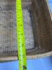 Set of 3 Handmade Woven Baskets: 2 Round, 1 Rectangular with Handles - 15