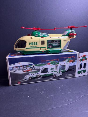 2001 Hess Helicopter and Armored Truck Set with Box -Armored Van Included