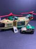 2001 Hess Helicopter and Armored Truck Set with Box -Armored Van Included - 2