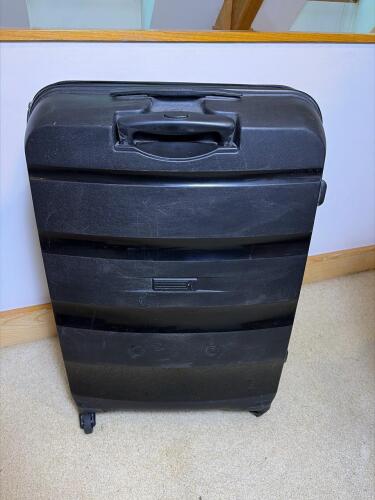 American Tourister Hardshell Spinner Suitcase, Polycarbonate, Black, TSA Lock