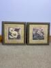 Pair of 12"x12.5" Floral Framed Art Prints by Kathryn White Titled "P for Pansy"