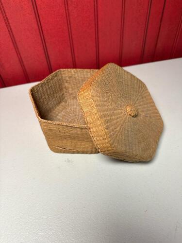 Small Hexagonal Lidded Basket