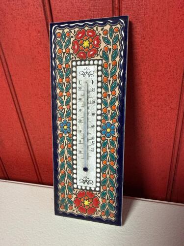 Painted CEARCO Spanish Ceramic Wall Thermometer