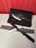Matsoto Hammered Chef Knife & KutMaster SharpKut II Carving Knife Set