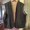 Woolrich Men's Charcoal Gray Wool Blend Sherpa Lined Vest- Size XL