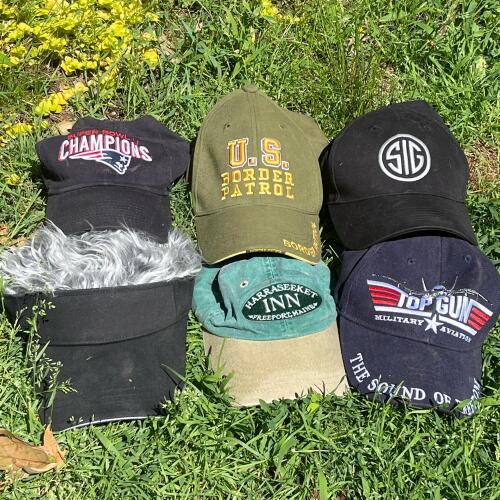 Lot of 6 Assorted Adjustable Baseball Caps