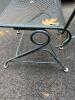 Oval Glass Top Wrought Iron Patio Table with 3 Mesh Chairs - 7
