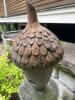 J.A. Mayer Acorn-Shaped Ceramic Garden Sculpture with Metal Stake - 3