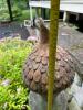 J.A. Mayer Acorn-Shaped Ceramic Garden Sculpture with Metal Stake - 9