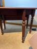 Solid Wood Drop-Leaf Dining Table with Turned Legs for Restoration - 2