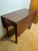 Solid Wood Drop-Leaf Dining Table with Turned Legs for Restoration - 7