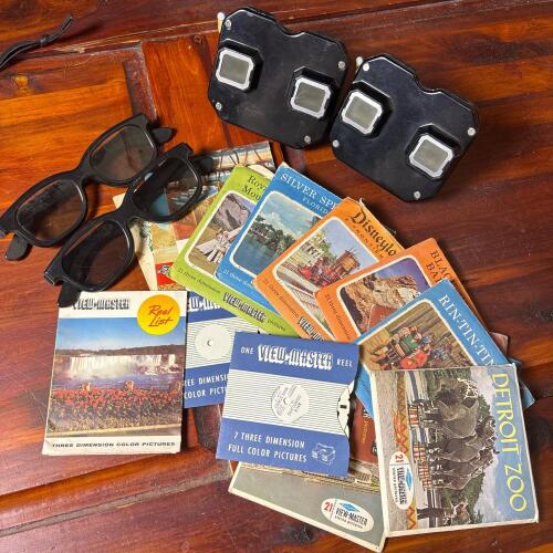 Vintage View-Master Lot with Reels & Booklets, Original 1950s Lot