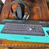 Small Electronics Lot: Keyboard & Insignia Headphones
