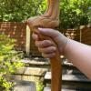 Hand-Carved 58" Tall Wooden Walking Stick with Hand Grip - 5