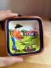 Bennington Potters Spongeware Mixing Bowl & Mini Portuguese Square Dish - 8