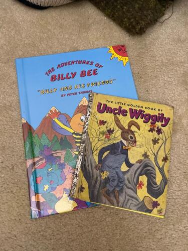 Vintage Children's Books, Uncle Wiggily Little Golden Book & Billy Bee First Edition 1995