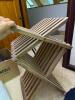 Folding Wooden Slat Side Table - 4