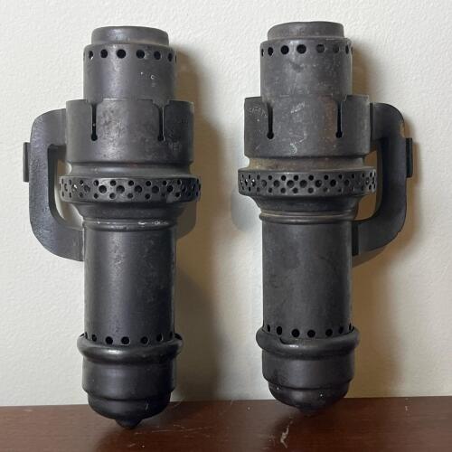 Pair Of Vintage The Safety Co. New York Miner&rsquo;s Safety Lamp Burners