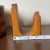 MCM Lesco Canada Teak Salad Bowl & Wooden Napkin Holder Set - 7