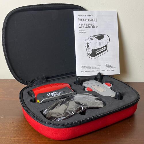 Craftsman 4-in-1 Level with Laser Trac, Manual And Carrying Case
